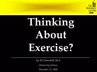 Thinking About Exercise?
