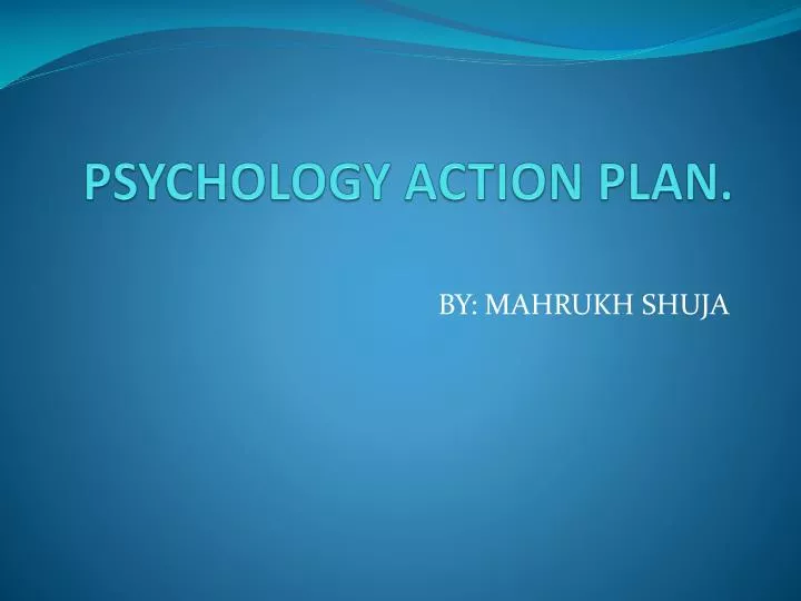psychology action plan