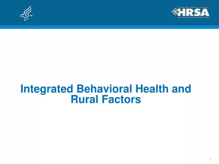 integrated behavioral health and rural factors