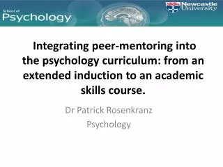 Dr Patrick Rosenkranz Psychology