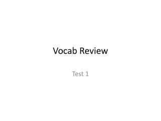 vocab review