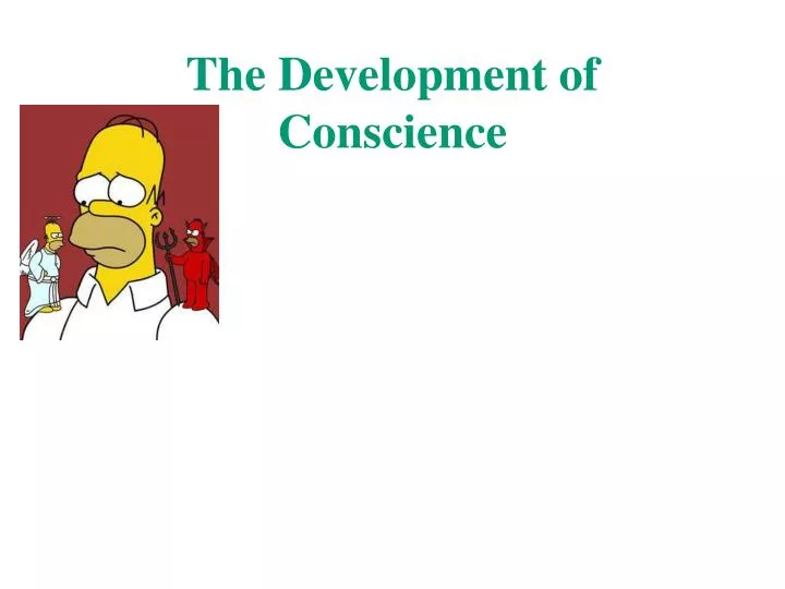 the development of conscience