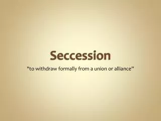 Seccession