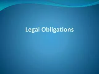 Legal Obligations