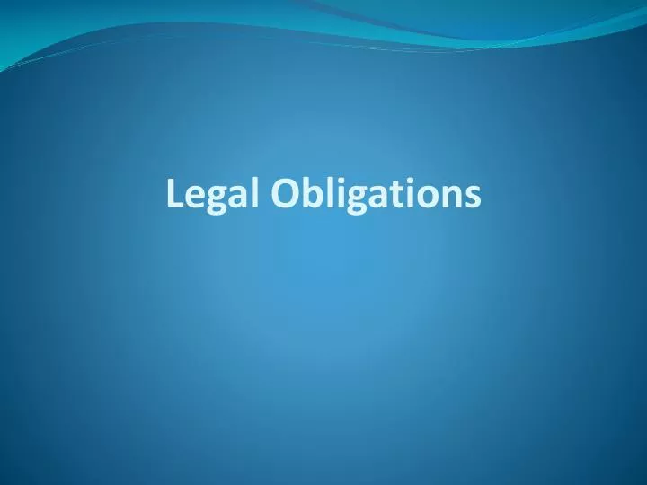 legal obligations