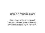 2008 AP Practice Exam - slide 1