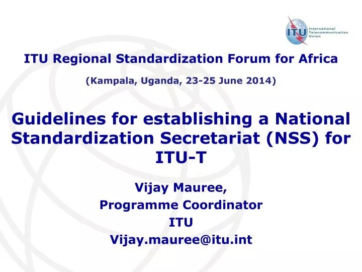 guidelines for establishing a national standardization secretariat nss for itu t