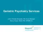 Geriatric Psychiatry Services - slide 1