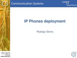 IP Phones deployment
