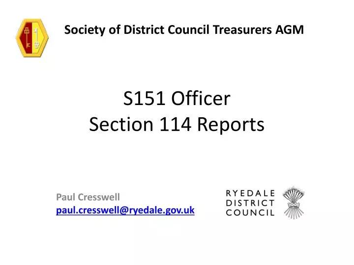 s151 officer section 114 reports