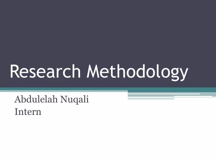 research methodology