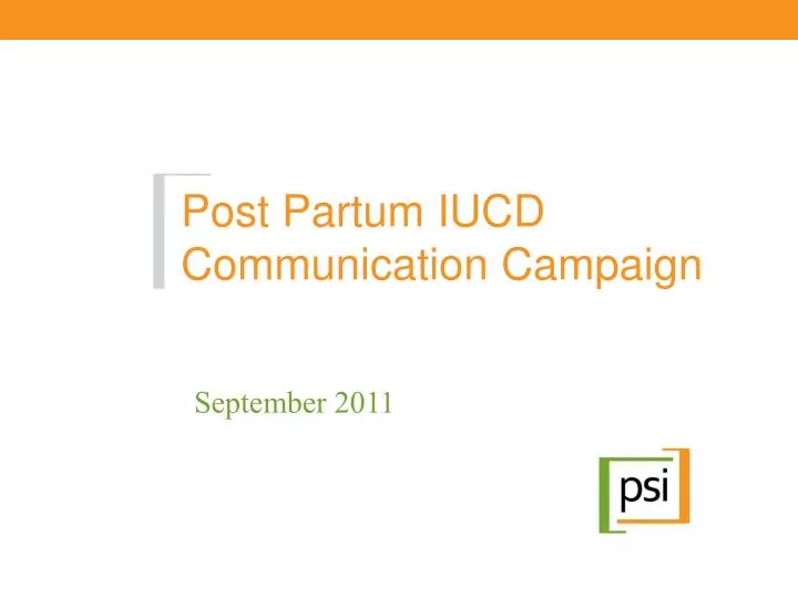 post partum iucd communication campaign