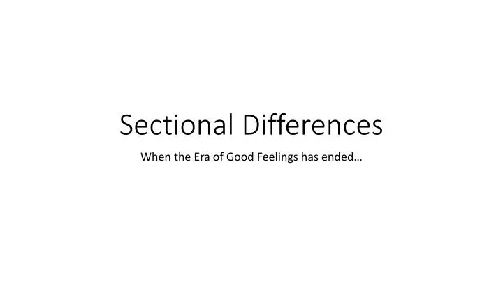 sectional differences