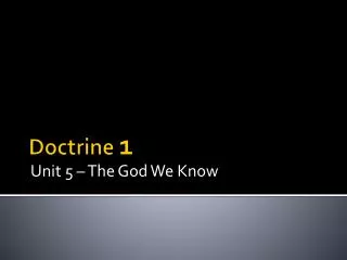 Doctrine 1