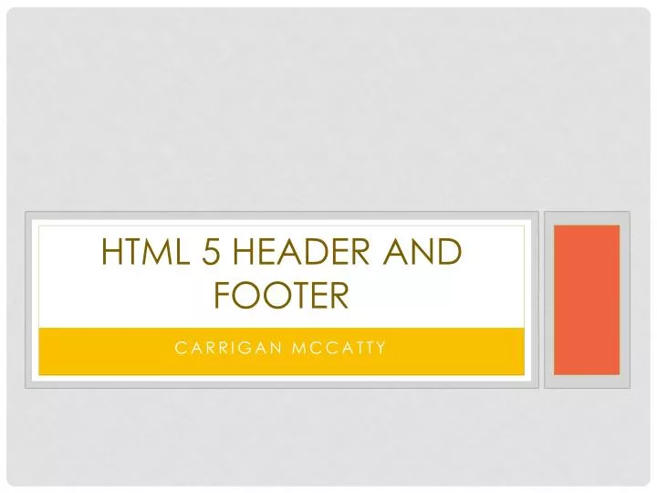 html 5 header and footer