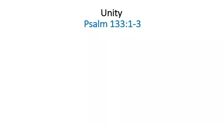 unity psalm 133 1 3