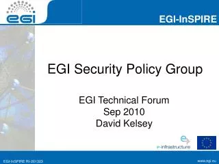 EGI Security Policy Group