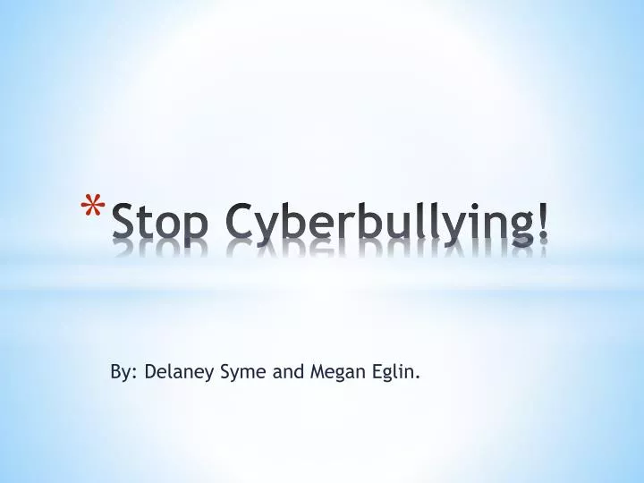 stop cyberbullying