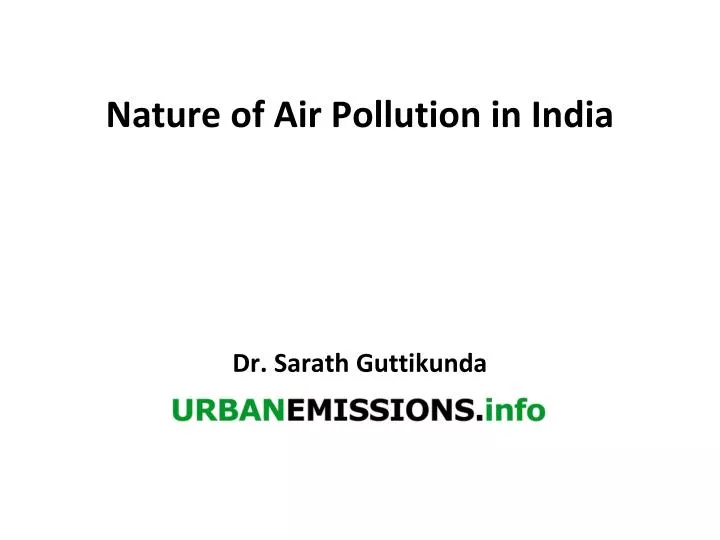 nature of air pollution in india