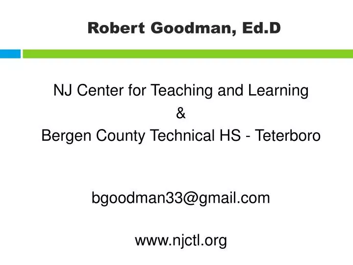 robert goodman ed d