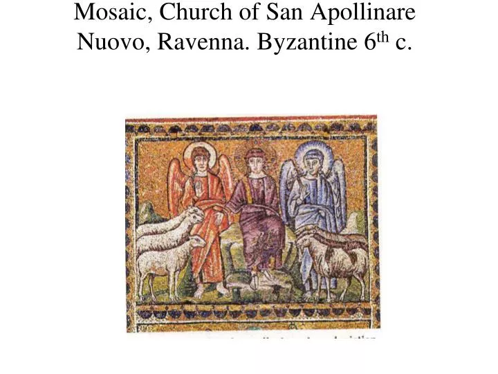 mosaic church of san apollinare nuovo ravenna byzantine 6 th c