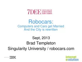 Robocars : Computers and Cars get Married And the City is rewritten