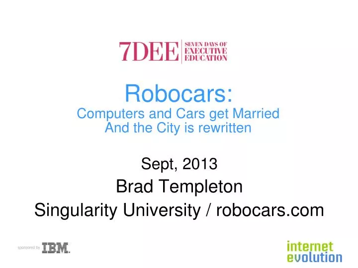 robocars computers and cars get married and the city is rewritten