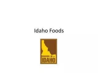 Idaho Foods