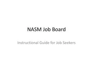 NASM Job Board