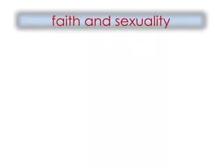 faith and sexuality