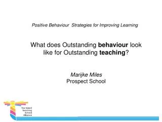 Positive Behaviour Strategies for Improving Learning