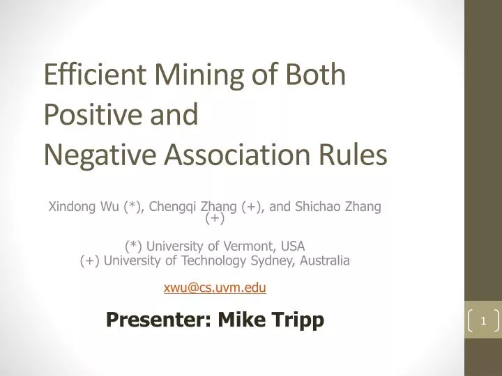 efficient mining of both positive and negative association rules