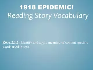 1918 epidemic