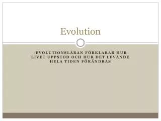 evolution