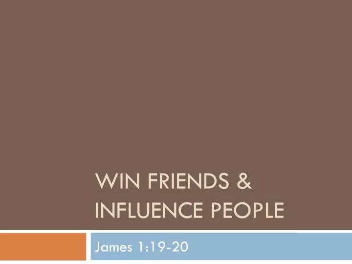win friends influence people