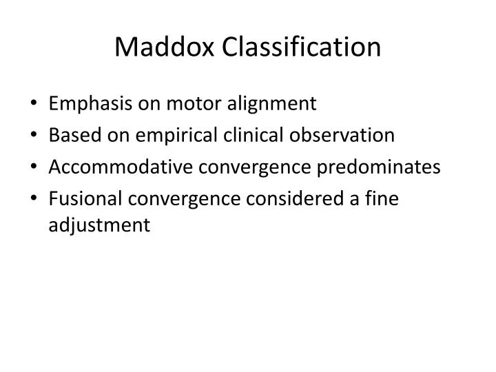 maddox classification