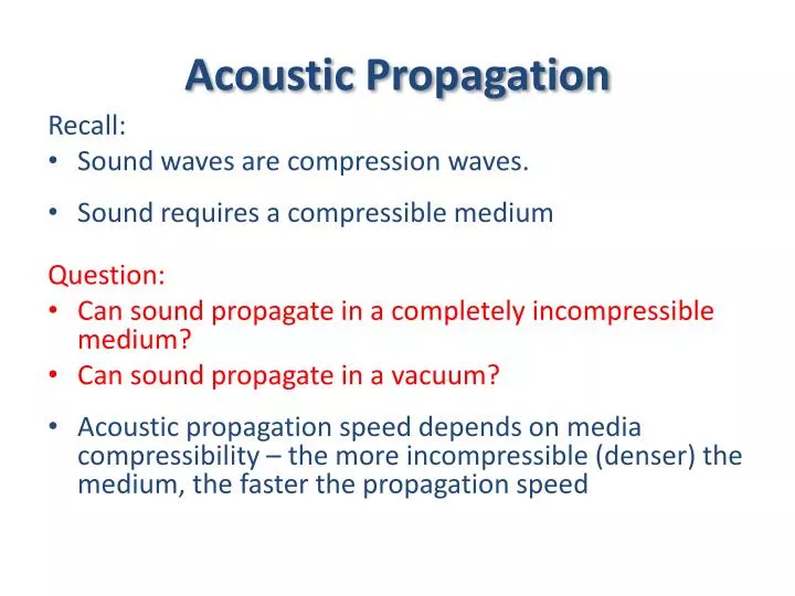 acoustic propagation