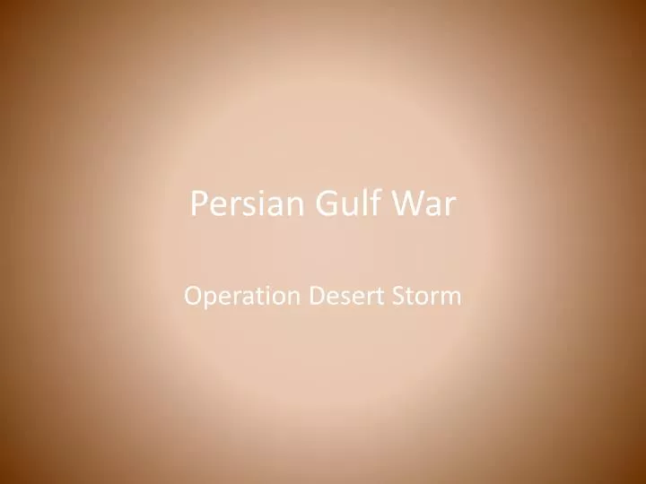 persian gulf war