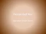 Persian Gulf War - slide 1