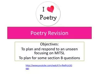 Poetry Revision
