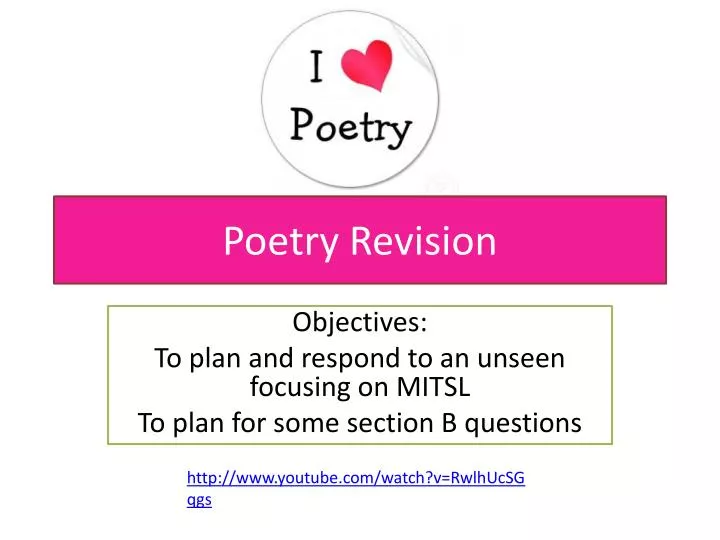 poetry revision