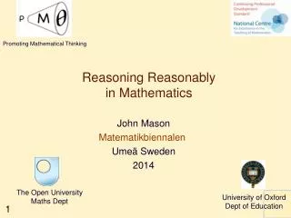 Reasoning Reasonably in Mathematics