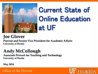 Current State of Online Education at UF