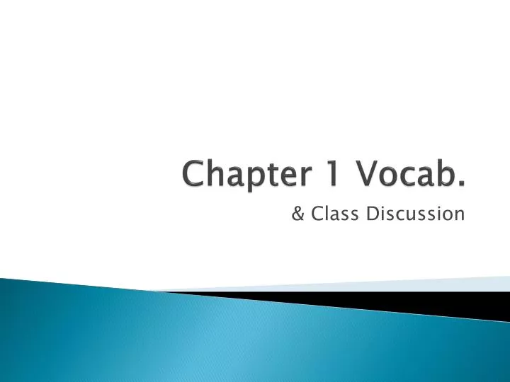 chapter 1 vocab