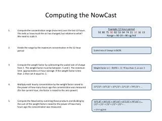 Computing the NowCast