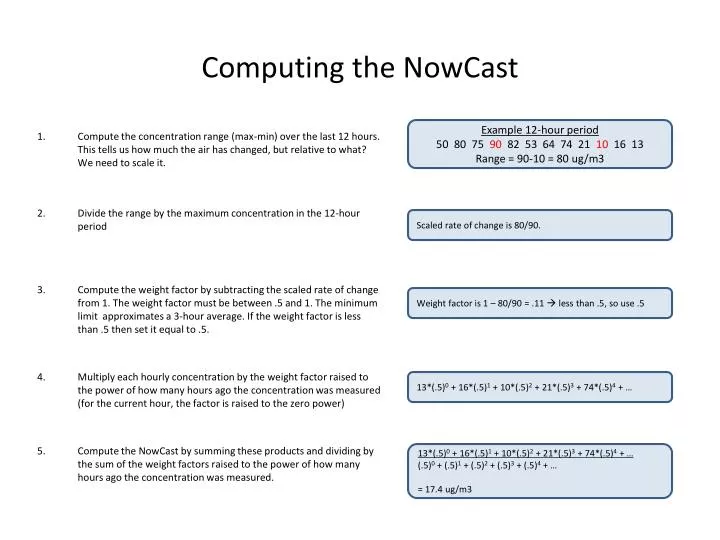 computing the nowcast