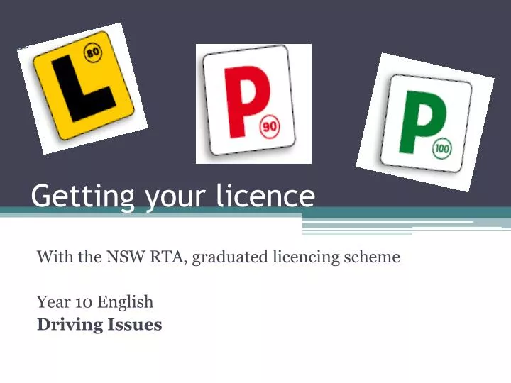 getting your licence