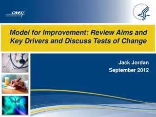 Model for Improvement: Review Aims and Key Drivers and Discuss Tests of Change
