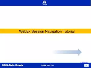 WebEx Session Navigation Tutorial