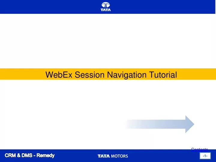 webex session navigation tutorial